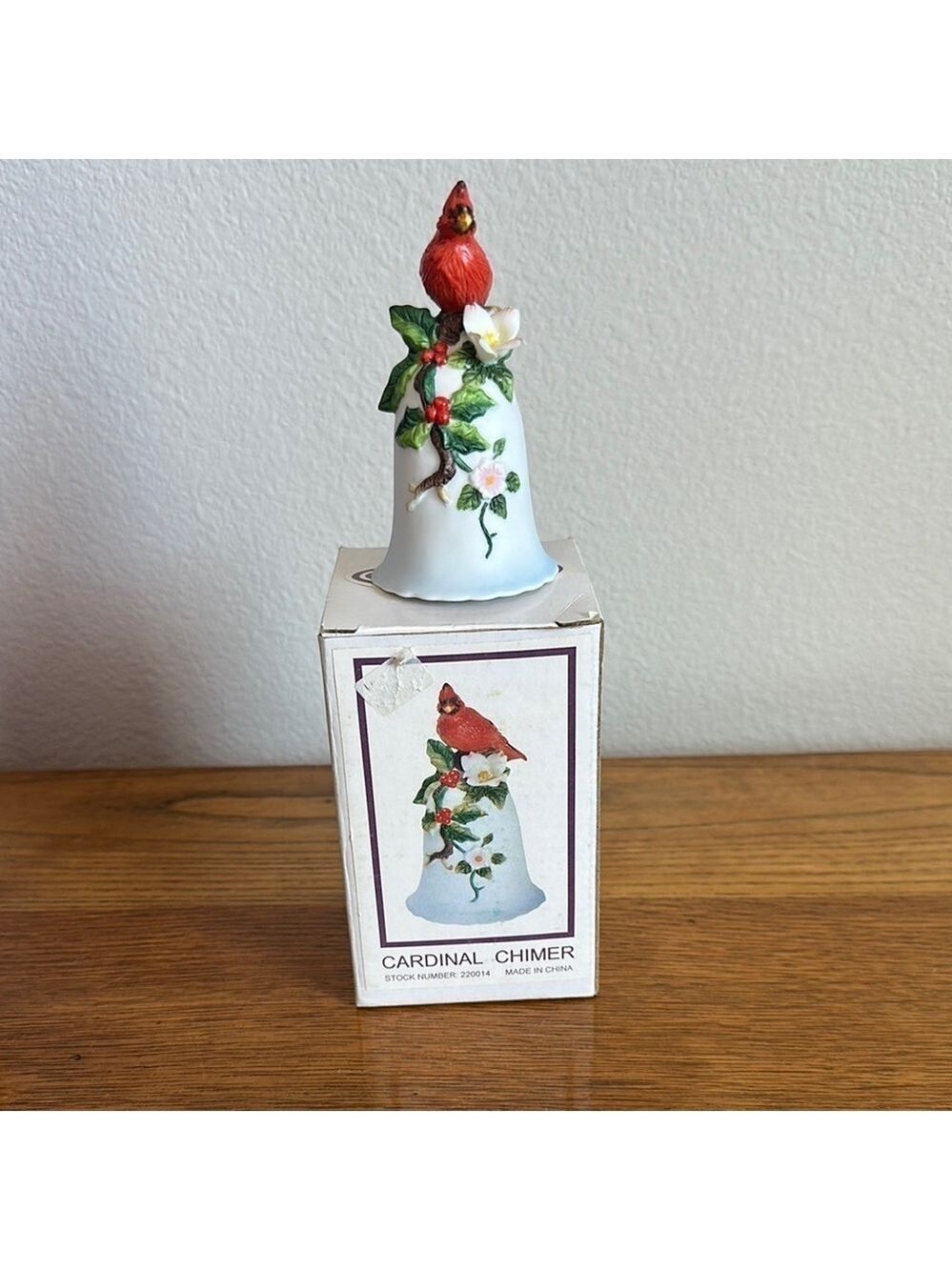 Vintage Cardinal Chimer Bell with Floral Design Collectors Item. Copyright 1997